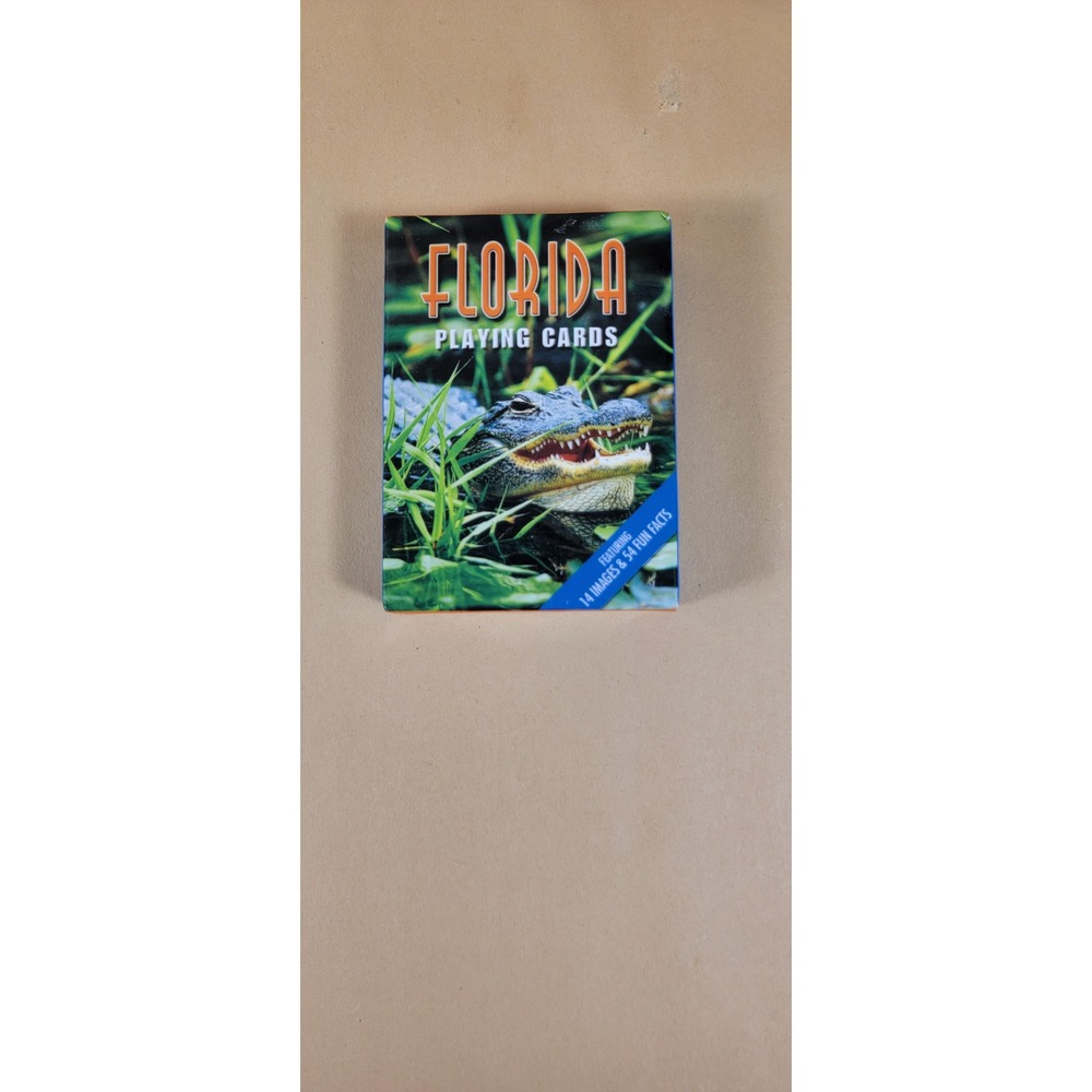 Florida Souvenir Playing Cards 14 Images 54 Fun Fact Alligator Deck OnPoint 2016
